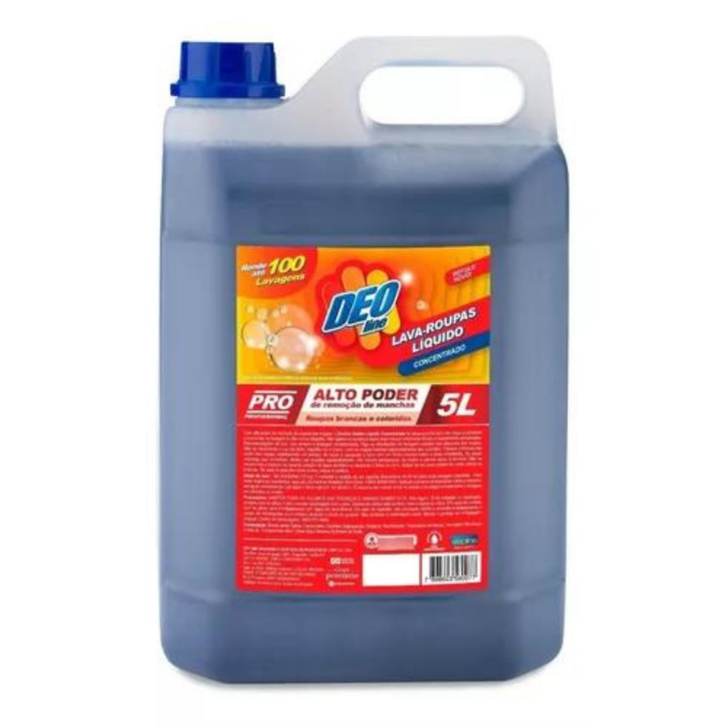 Lava Roupas Líquido Concentrado Deo Line 5L Poder de Remoção | Shopee ...