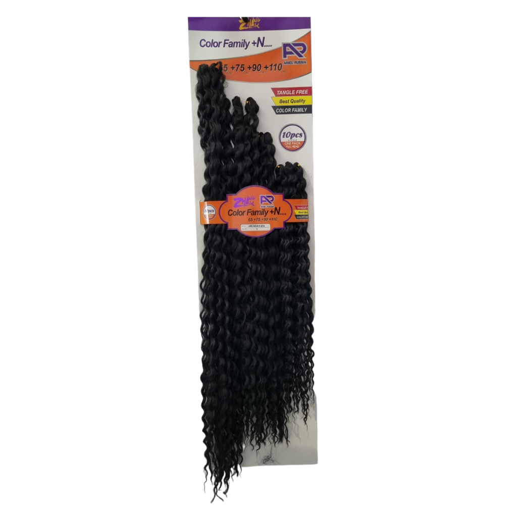 Cabelo Organico Cacheado Longo Ariel Russia Crochet Braids