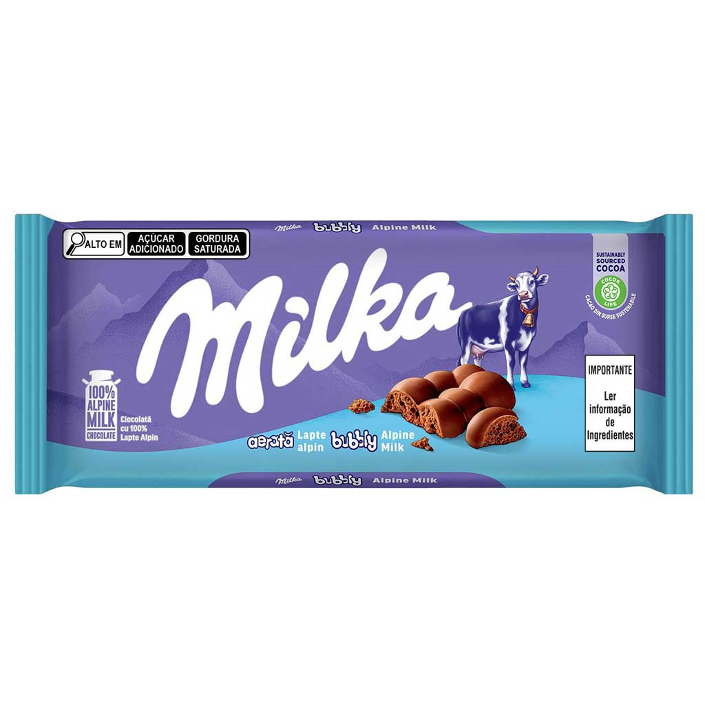 Tablete de Chocolate Milka 80g a 100g Diversos Sabores Importado ...