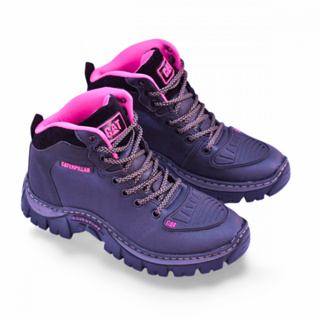 Bota Caterpillar feminina preto detalhe pink lançamento 2023 - envio  imediato super promoção GARANTA JA - Escorrega o Preço