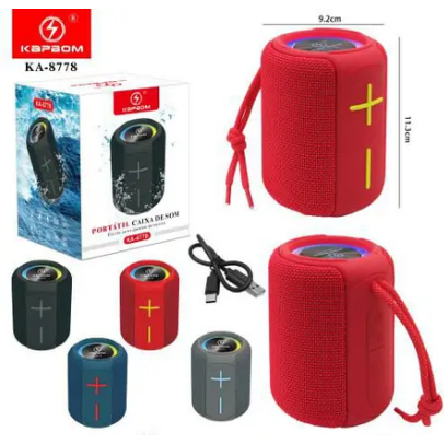 Caixa De Som Bluetooth Super Grave Original Com Led KAPBOM Ipx6 Ka