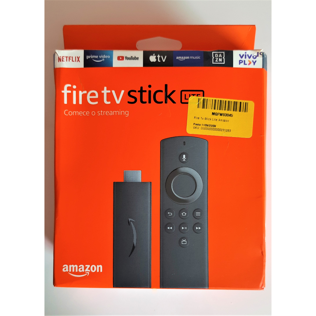 Tv Box Fire Tv Stick Lite Em Full Hd Comandos Alexa 110/220v