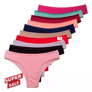 Kit 12 Calcinhas Conforto Feminina Adulto Calcinha Tanga Microfibra Lisa/Estampada
