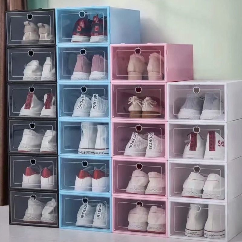 Caixa/organizador de sapatos e calçados montável com tampa para sapato tênis ou chinelos