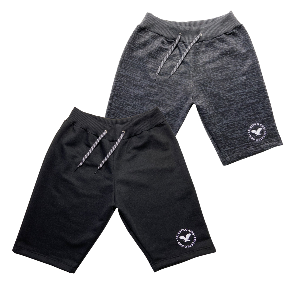 Kit 2 Bermudas shorts Infantil Masculina Moletom Moletinho Menino criança 02 a 12 anos