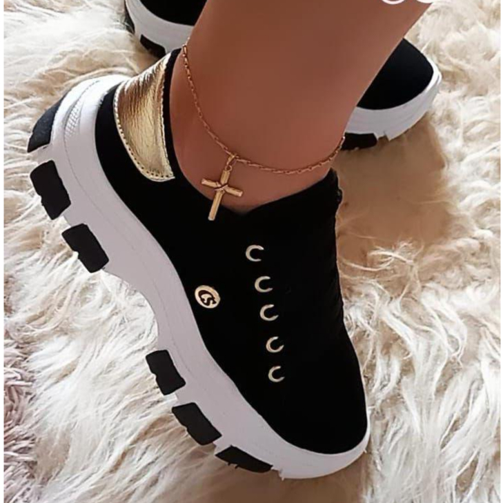 Tenis feminino plataforma leve confortavel para uso no dia a dia Casual