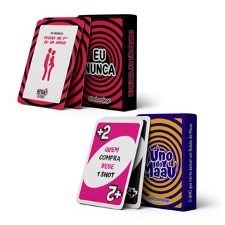 Eu Nunca + Uno do Mau - Jogo Eu Nunca Jogo De Beber Virote Esquenta Vira