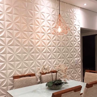 Kit 30 Placas PVC 3d Revestimento De Parede Decorativa 25x25 cm