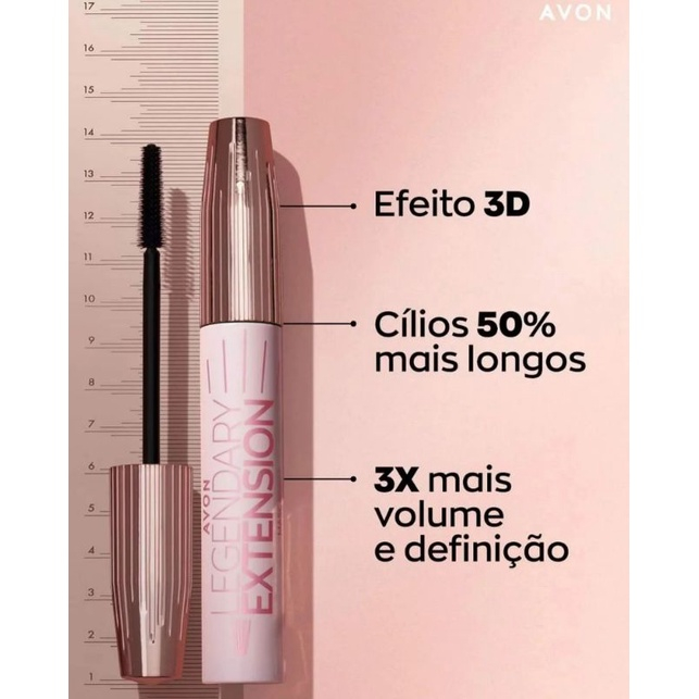 MASCARA DE CILIOS AVON LEGENDARY EXTENSION 10ML | Shopee Brasil