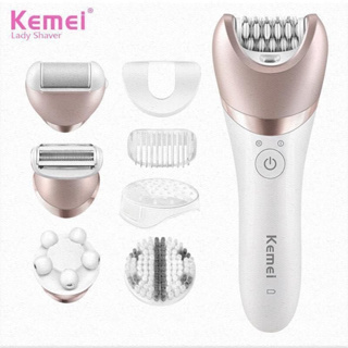 Máquina KEMEI Ladies Shaver KM-8001 Lavagem De Rosto Banho De Barbear Plucking Five-In-One Corpo Elétrico