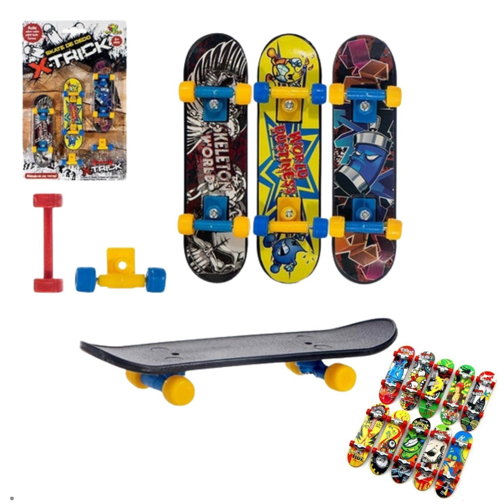 Skate Dedo 3un Mini Brinquedo Radical Com Bicicleta Kit Top