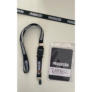Kit Credencial de Evento Personalizável + Cordão + Capa Protetora | Bsb Crachás