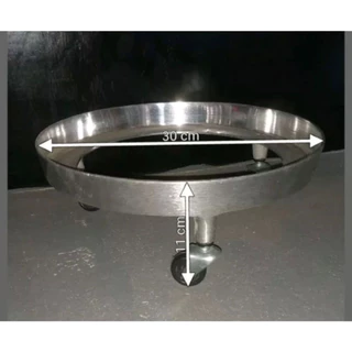 Pé De Botijão De Gás em alumínio Grosso Fundido Batido com Rodinhas