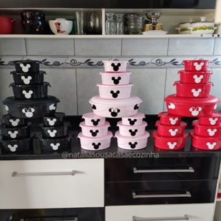 Kit 10 peças oval adesivado Mickey e Minnie | Escolha variação