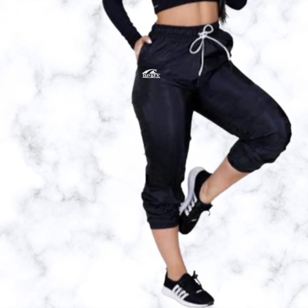 Calça Hosty no Tecido Chamado Tactel com Elastano Dry Fit Sport Jogger Feminina indicada para Academia, Treino, Passeio