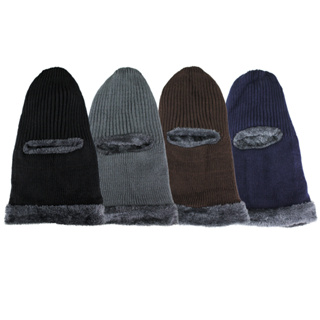 Touca Adulto Masculina Fechada com Forro de Pelúcia Modelo Estilo Balaclava com 1 Furo com forro