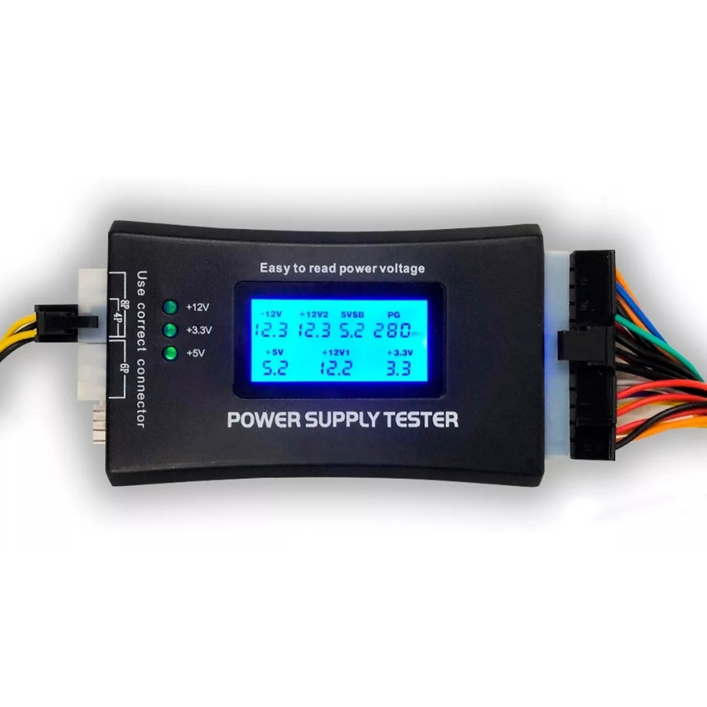 Testador De Fonte Digital Atx Sata Ide Fonte Tester | Shopee Brasil
