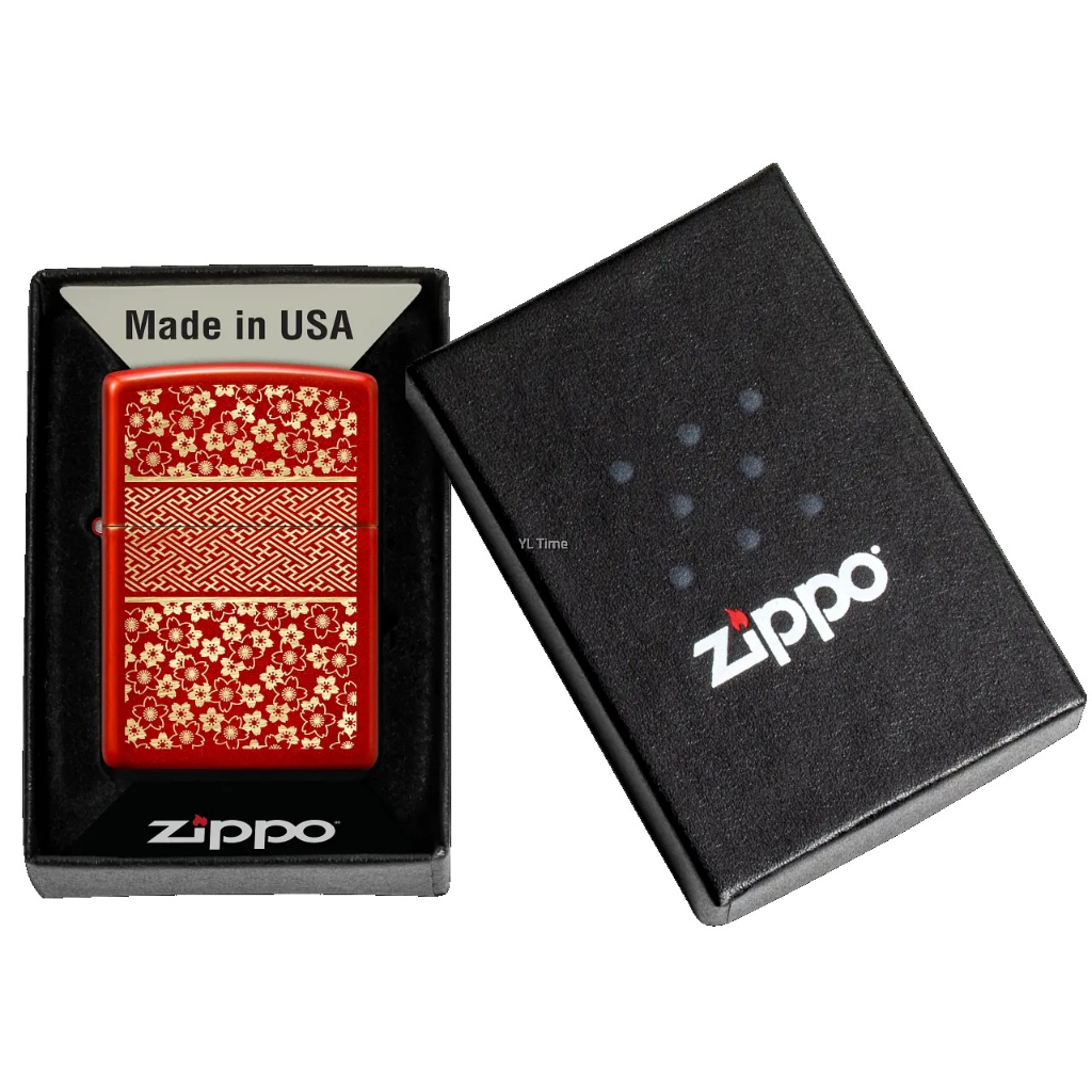 Zippo 48493 Kimono Inspired Design - Metallic Red - Original