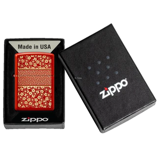 Zippo 48493 Kimono Inspired Design - Metallic Red - Original