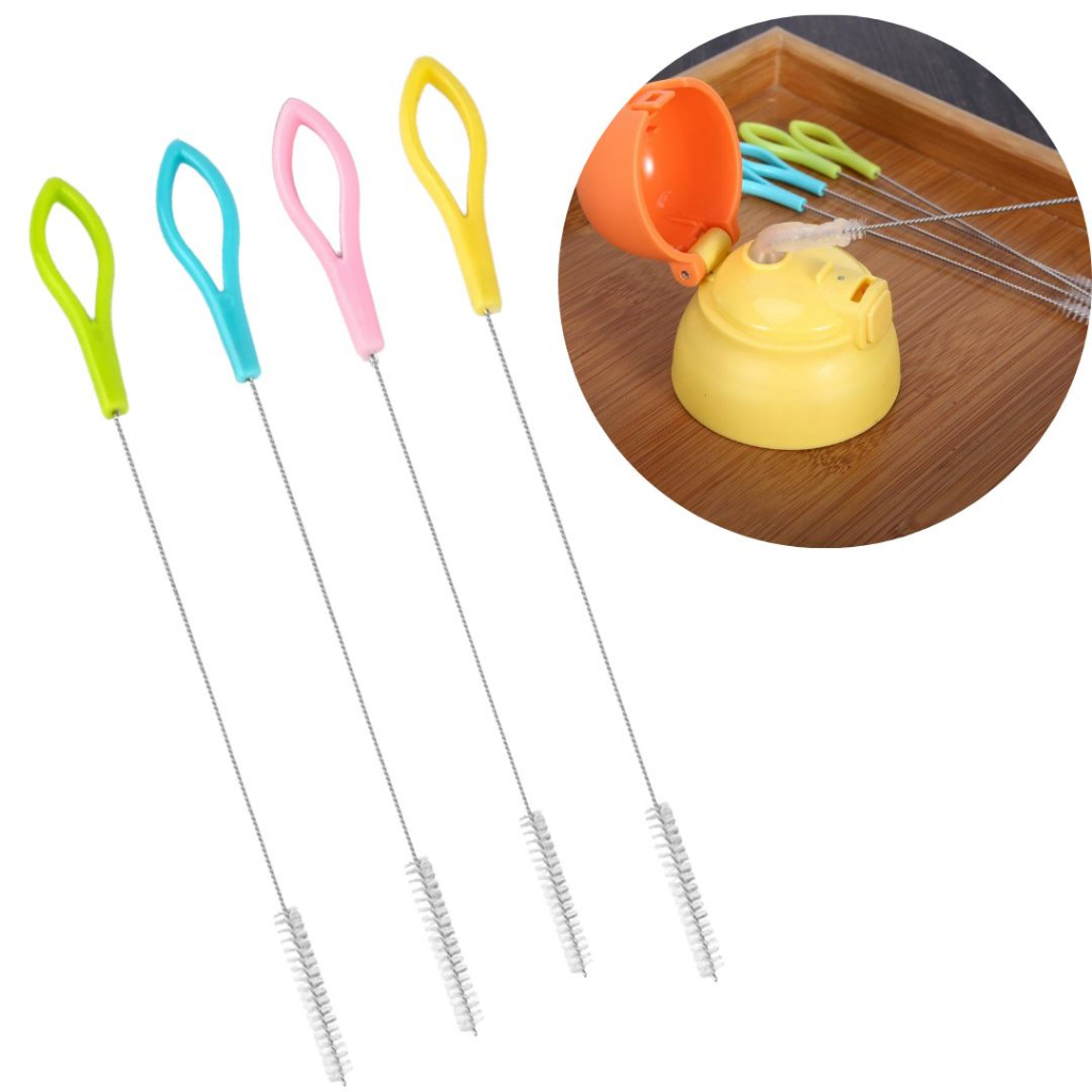 Escova Flexível Limpeza Canudo Inox Ecológico com 02 unidades - TOP