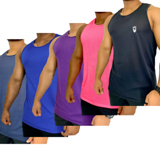 Kit 05 Regatas Camisetas Masculinas Fitness Para Academia Treino Musculação Atacado Fabrica