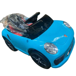 Carro Eletrico Infantil Mini Porsche Esportivo Azul Motorizado Luz LED c/controle Luz som