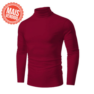 Camisa Gola Alta Bordo Proteção Solar Uv 50+ Segunda Pele Camiseta Academia Fitness