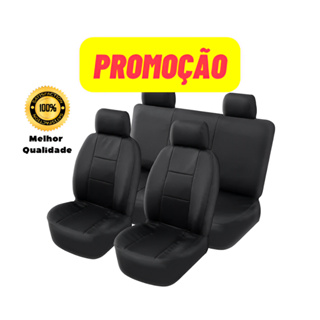 Promoção Capa Banco Carro Couro Impermeável Universal Lisa Preta