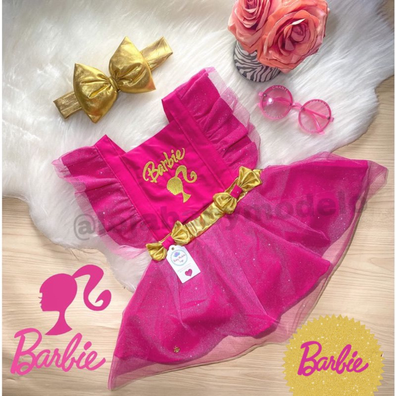 Roupa Menina Da Barbie Jardineira Salopete Infantil