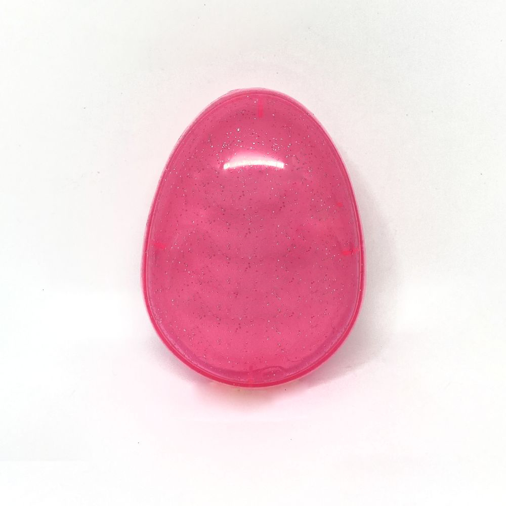 Mini Escovas de Cabelo Desembaraçadora Ovo Gliter Rosa