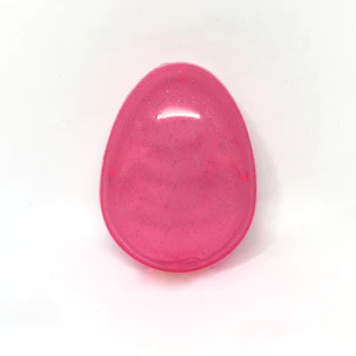 Mini Escovas de Cabelo Desembaraçadora Ovo Gliter Rosa
