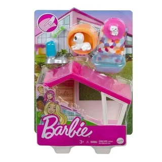 Barbie - Casinha Mini Playset Com Pet Barbie - GRG78 - Mattel