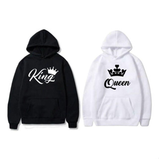 Conjunto Casal Moletom Blusa De Frio Gola Redonda King Queen