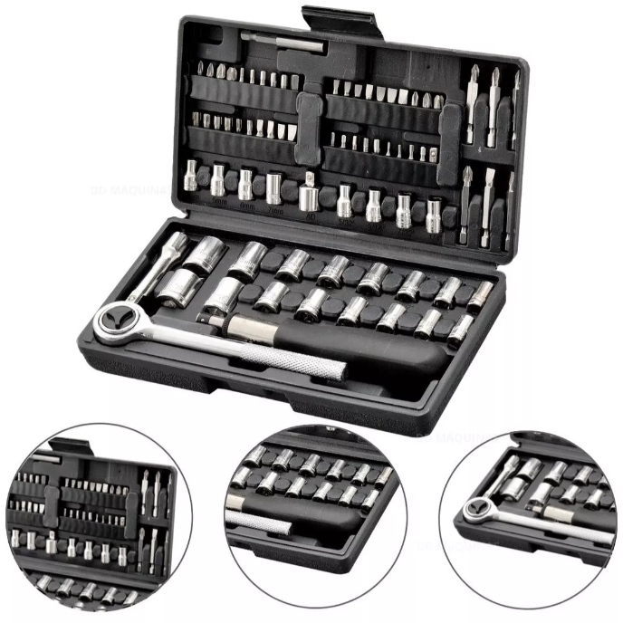Jogo de Soquete e Bits 75 Peças - Titanium