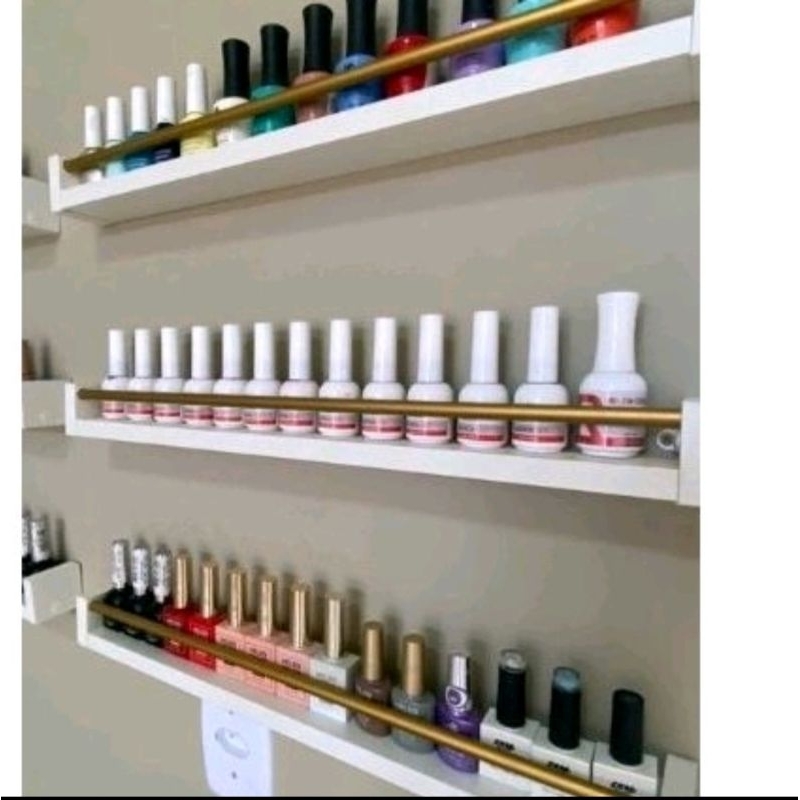 kit 6 expositor de esmaltes 6 unidades de prateleira