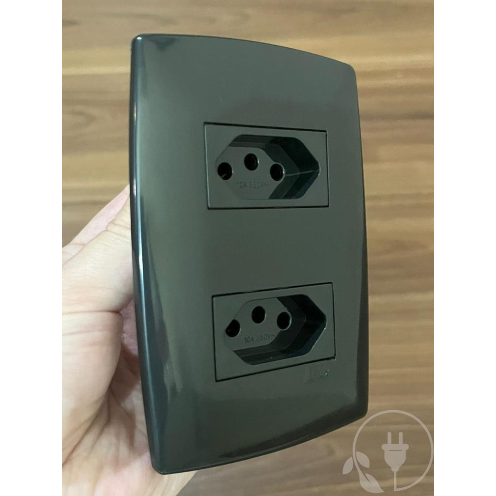 MONTE SEU KIT DE TOMADAS LINHA HOME - GRAFITE