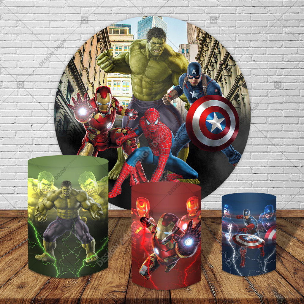 Capa Painel Redondo Capitã Marvel, Loja