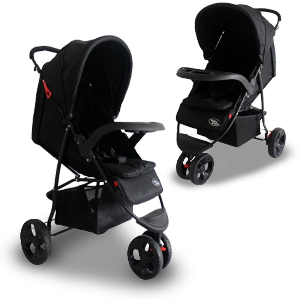 Carrinho de Bebê Passeio Infantil Urban 3 Rodas Grandes Triciclo - Baby ...