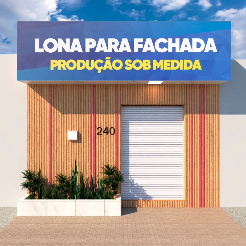 Fachada Banner Faixa Lona Personalizado com acabamento em ilhós 150X940CM