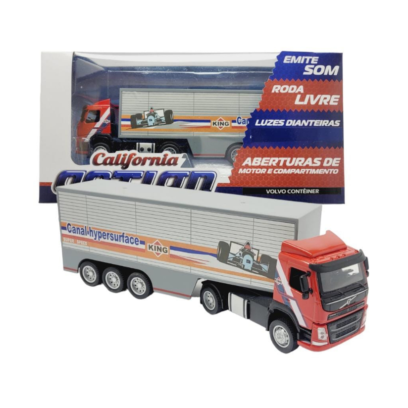 Kit 2 Caminhão de Coleção Trucado 6x2 Volvo Fh 500 + Scania R730