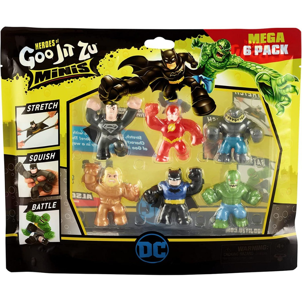 【中古】 遊youキッズフィッシング Mega Pack c/ 6 Boneco Elástico Heroes of Goo Jit Zu Minis - 6 cm