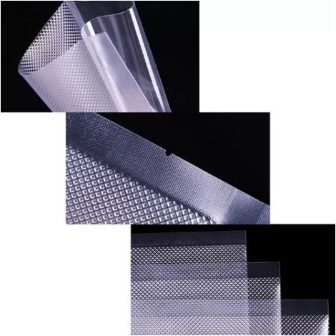 100 Sacos Plástico Gofrado 10x15cm Embalagem Ranhuras P/ Seladora A Vácuo - W1015