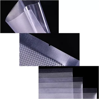 100 Sacos Plástico Gofrado 10x15cm Embalagem Ranhuras P/ Seladora A Vácuo - W1015