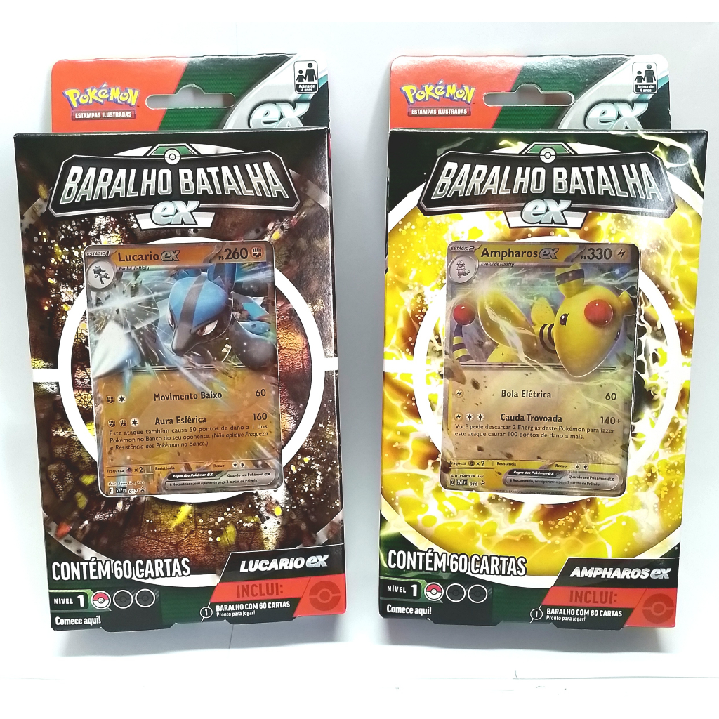 Pokémon Baralho Batalha Ex Ampharos - 60 cartas - 32657- Copag