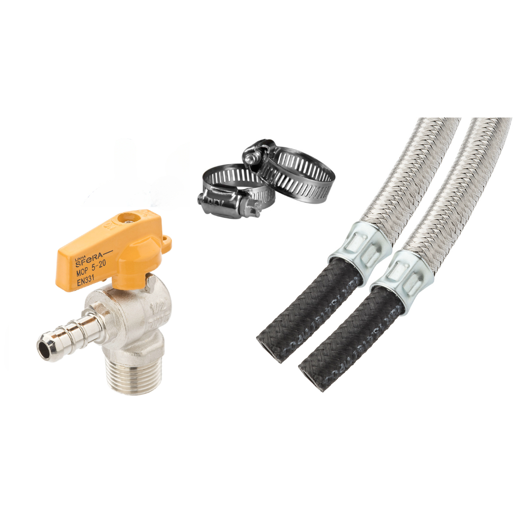 Kit Instalaçao Mangueira 1,50mt Bico X Bico Gás Encanado