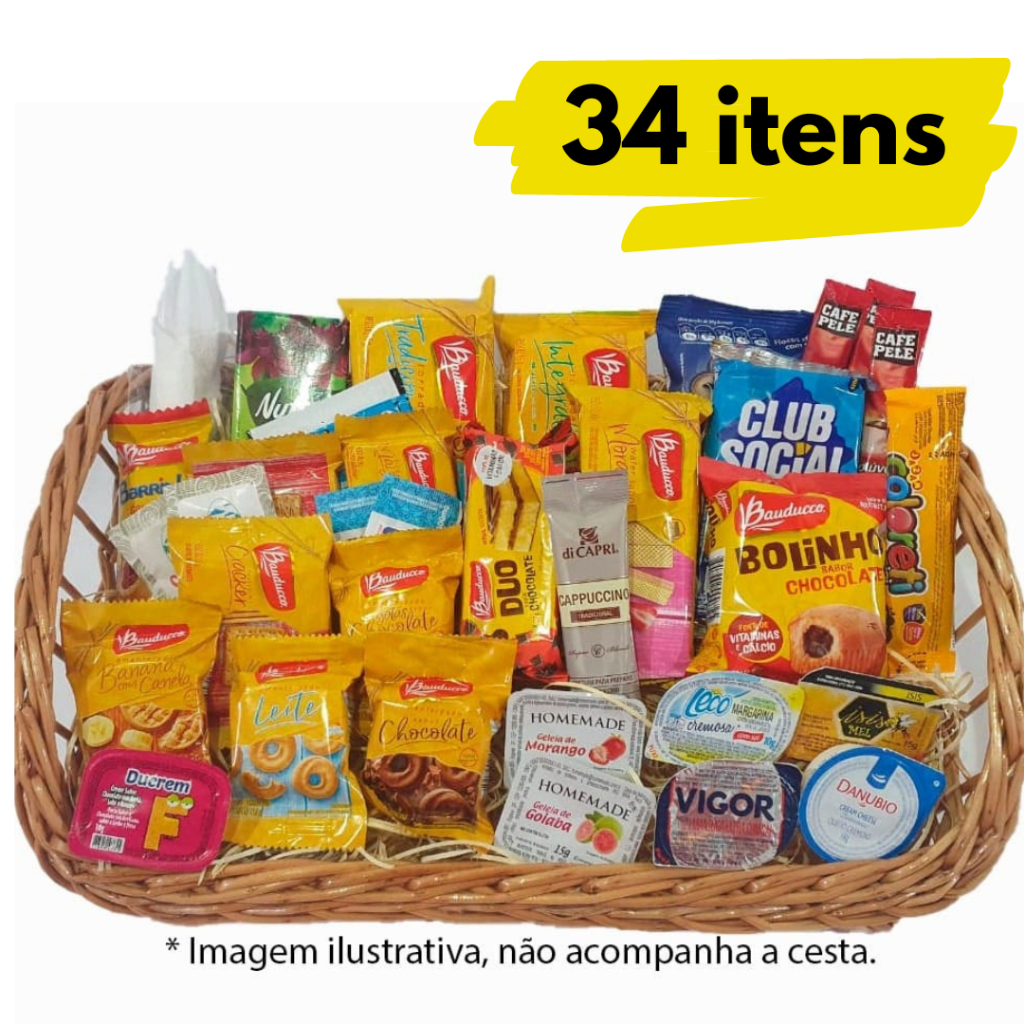kit para cesta café da manhã 34 itens | Shopee Brasil