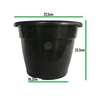 Kit 10 Vaso Pote 27 Plástico 8,5 Litros Plantas Flores Rosas