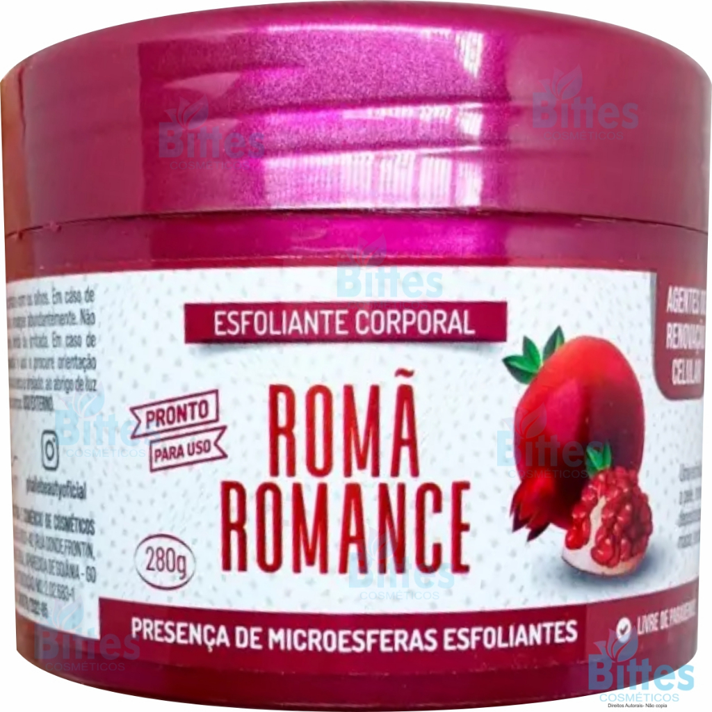 ESFOLIANTE CORPORAL ROMÃ ROMANCE PHÁLLEBEAUTY COSMÉTICOS
