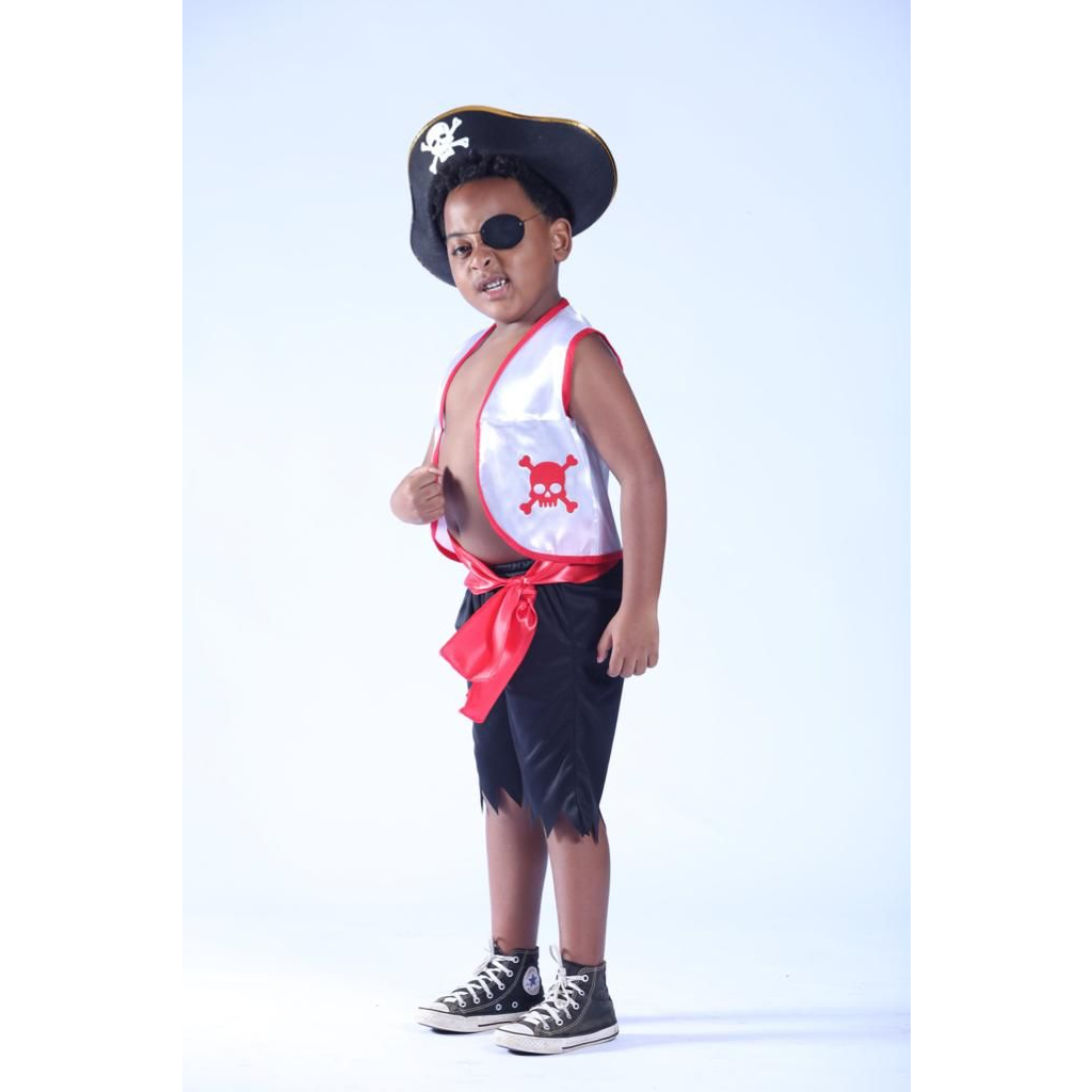 Fantasia de Pirata Menino Infantil Rei dos Mares Saqueadores Marujo ...