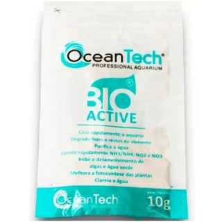 Acelerador Biológico Bio Active Ocean Tech 10g Para Aquários de água Doce, água salgada marinho e lagos Ornamentais